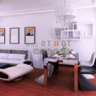 Modern Living Room White Tone Interior