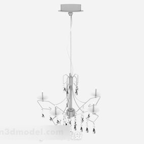 Lâmpada de cristal minimalista moderna para sala de estar modelo 3D
