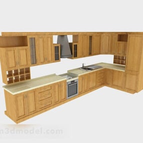 3д модель Модного кухонного шкафа в современном стиле