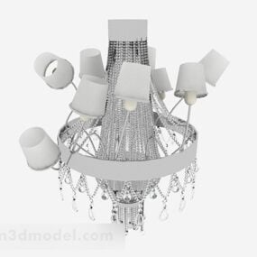 Modelo 3d de lustre de cristal de luxo moderno