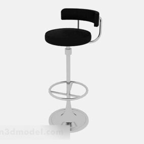 Modern Metal Black Bar Chair 3d model