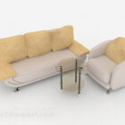Moderní minimalistický béžový hnědý gauč