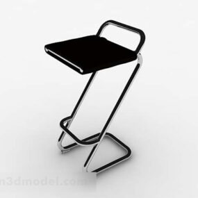 Modern Minimalist Black Bar Chair 3d model
