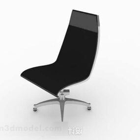 โมเดล 3 มิติเก้าอี้ล้อเลื่อนสีดำเรียบง่ายทันสมัย