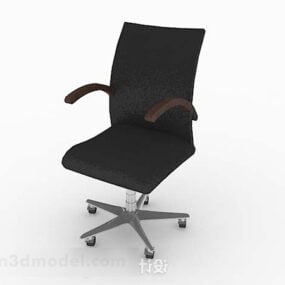 Modello 3d della poltrona lounge nera minimalista moderna