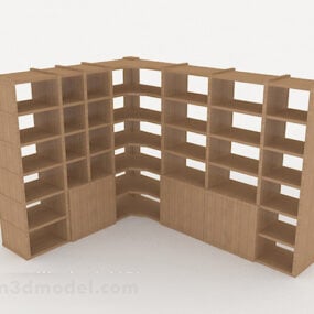 Modern Minimalist Corner Bookcase 3d model