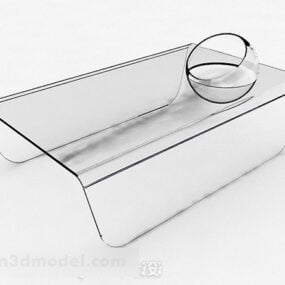 Minimalist Glass Coffee Table Furniture 3d model