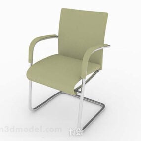Modello 3d della poltrona lounge verde minimalista moderna