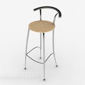 Modernes, minimalistisches Metall-Barstuhl-3D-Modell