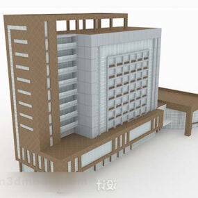 Moderni minimalistinen toimistorakennus 3d-malli