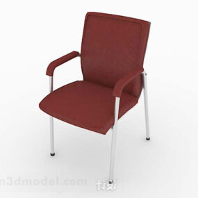Modern Minimalist Red Home Chair 3d model