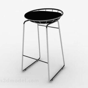 Modernes, minimalistisches rundes Barstuhl-3D-Modell