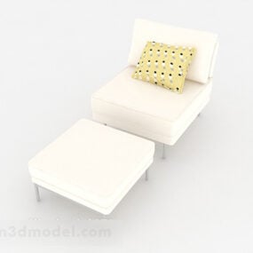3д модель современного минималистичного небольшого односпального дивана