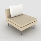 Modern Minimalist Square Brown Single Sofa