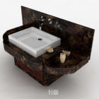Modern minimalist washbasin 3d model