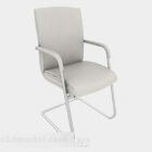 Nowoczesne, minimalistyczne białe krzesło rekreacyjne
