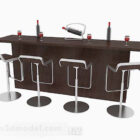 Modern Minimalist Wooden Bar Set