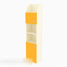 Modern Minimalist Yellow Display Cabinet 3d model