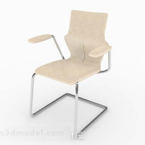 Modelo 3D de design de cadeira amarela minimalista moderna