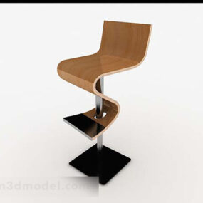 Modern Personality Brown Bar Chair 3d model