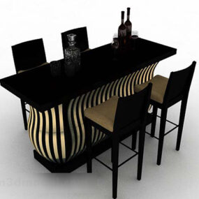Modern Personality Dining Table Chair 3d model