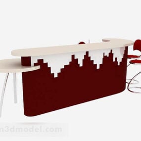 Modern Design Red Bar Decor 3d model