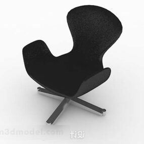 Modern Simple Black Lounge Chair 3d model