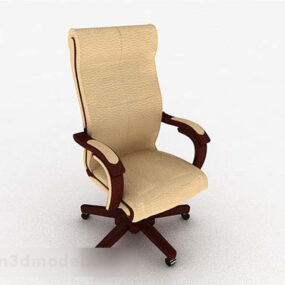 Modern Personality Yellow Home Chair 3d model