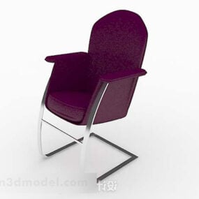 Modern Purple Minimalist Leisure Chair 3d model