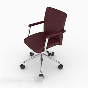 صندلی اداری پارچه بنفش مدرن مدل سه بعدی