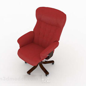 โมเดล 3 มิติเก้าอี้ระดับไฮเอนด์สีแดงทันสมัย
