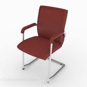 Modern Red Minimalist Leisure Chair 3d model