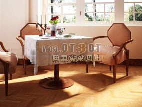 Modern Restaurant Interior V3 3d model
