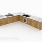 Modern Simple L Shaped Kitchen Cabinet V1