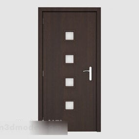 Model 3d Pintu Kayu Solid Rumah Modern
