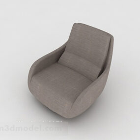 Modern Simple Personality Gray Single Sofa 3d model