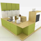 Moderno armadio da cucina verde