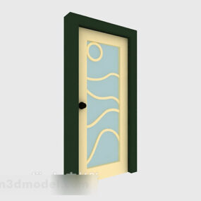 Modern Solid Wood Door 3d model