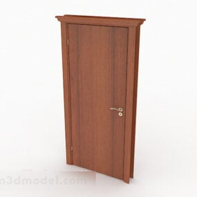 Modello 3d della porta della stanza semplice moderna in legno massello