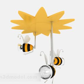 Modelo 3d de lustre de abelha moderno
