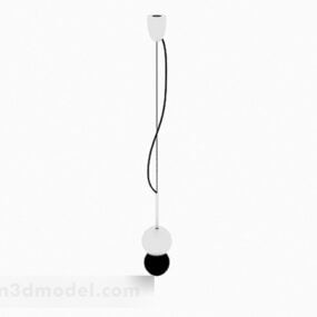 现代黑白枝形吊灯3d模型