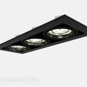 Modern Style Black Ceiling Lamp 3d model