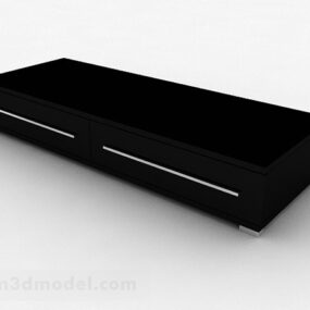 Modelo 3d de armário de moda preta de estilo moderno