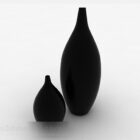 Bottiglia in porcellana stile moderno vaso nero