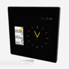 Современные черные стильные электронные часы