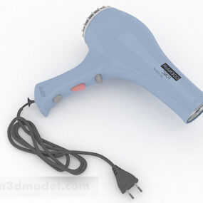 Electric Blue Hair Dryer 3d model