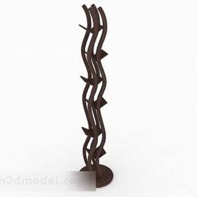 Support de fleurs marron de style moderne modèle 3D