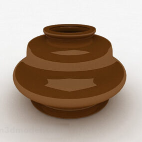 Modern Style Brown Vase 3d model