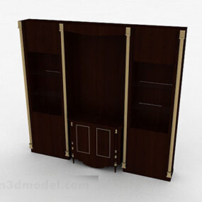 Wooden Combination Display Cabinet 3d model