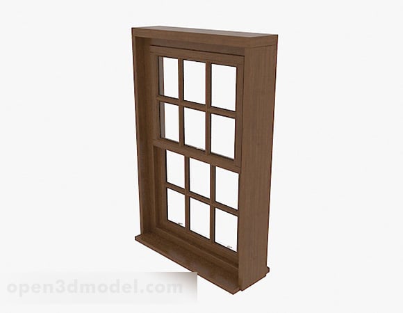 Modern Brown Wooden Sliding Window Free 3d Model Max Open3dmodel 329843